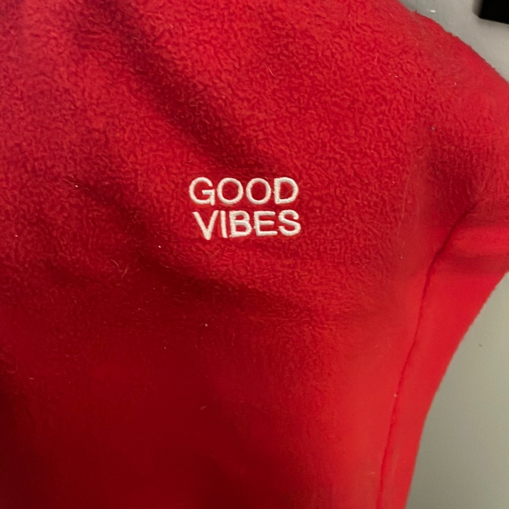 Red sweatpants